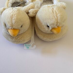 Cat & Jack Cream Plush Slippers